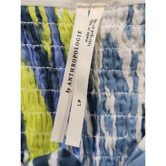 NWT By Anthropologie Reversible Smocked Mini Dress, LP - Picture 10 of 10